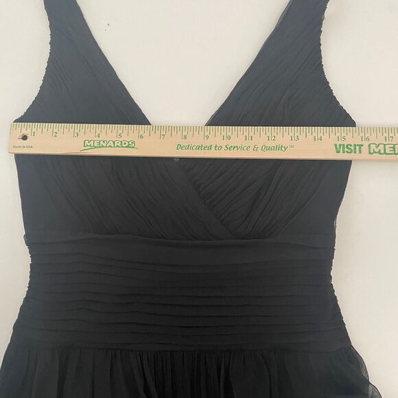 Tadashi Shoji Collection Silk Cocktail Party Dress Size 10 Pleated Chiffon - Picture 12 of 16